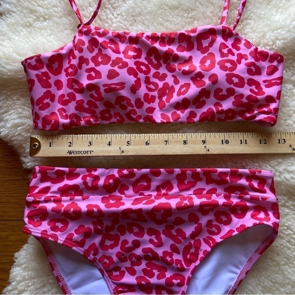 Red and Pink Leopard High Waisted Bikini NWOT - Picture 6 of 8